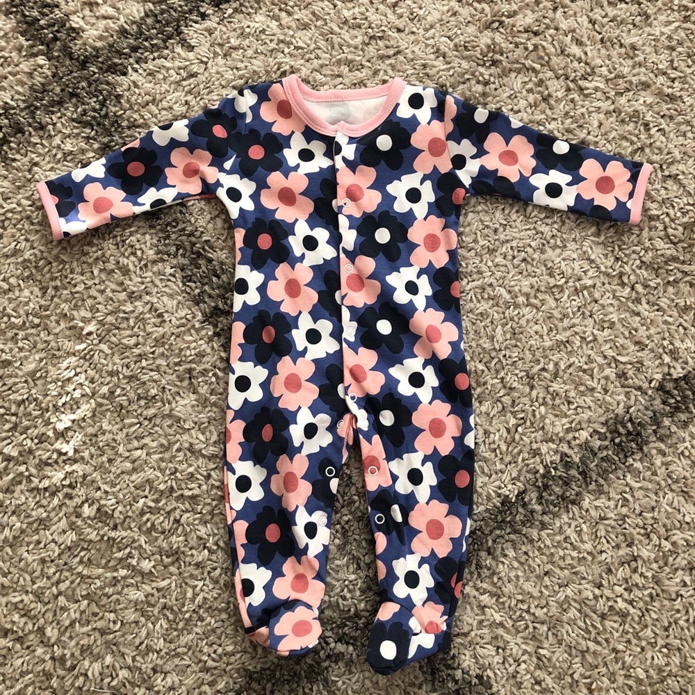 Baby Footie Pajamas with optional hand mittens